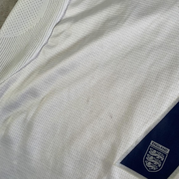 England National Team Shirt Jersey Mens L White Soccer Umbro Beckham Home Static - Picture 14 of 15